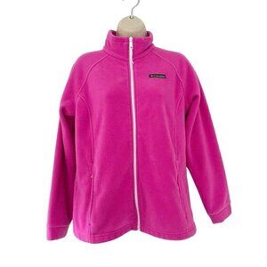 Columbia Girl’s  Sz XL (18/20) Pink  Fleece Long Sleeve Full Zip Jacket